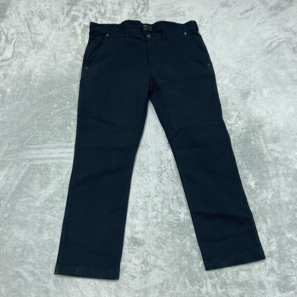Eddie Bauer Mens Canvas Utility Pants Black Size 40x30 Durable a1069 - Picture 1 of 6
